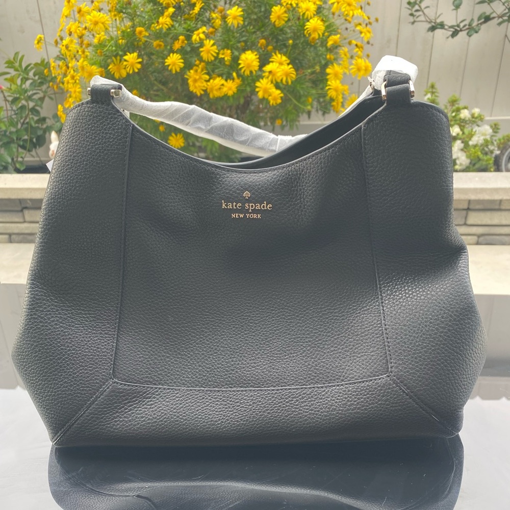 SOLD NWT Kate Spade Lena Triple Compartment Shoulder Bag in Black